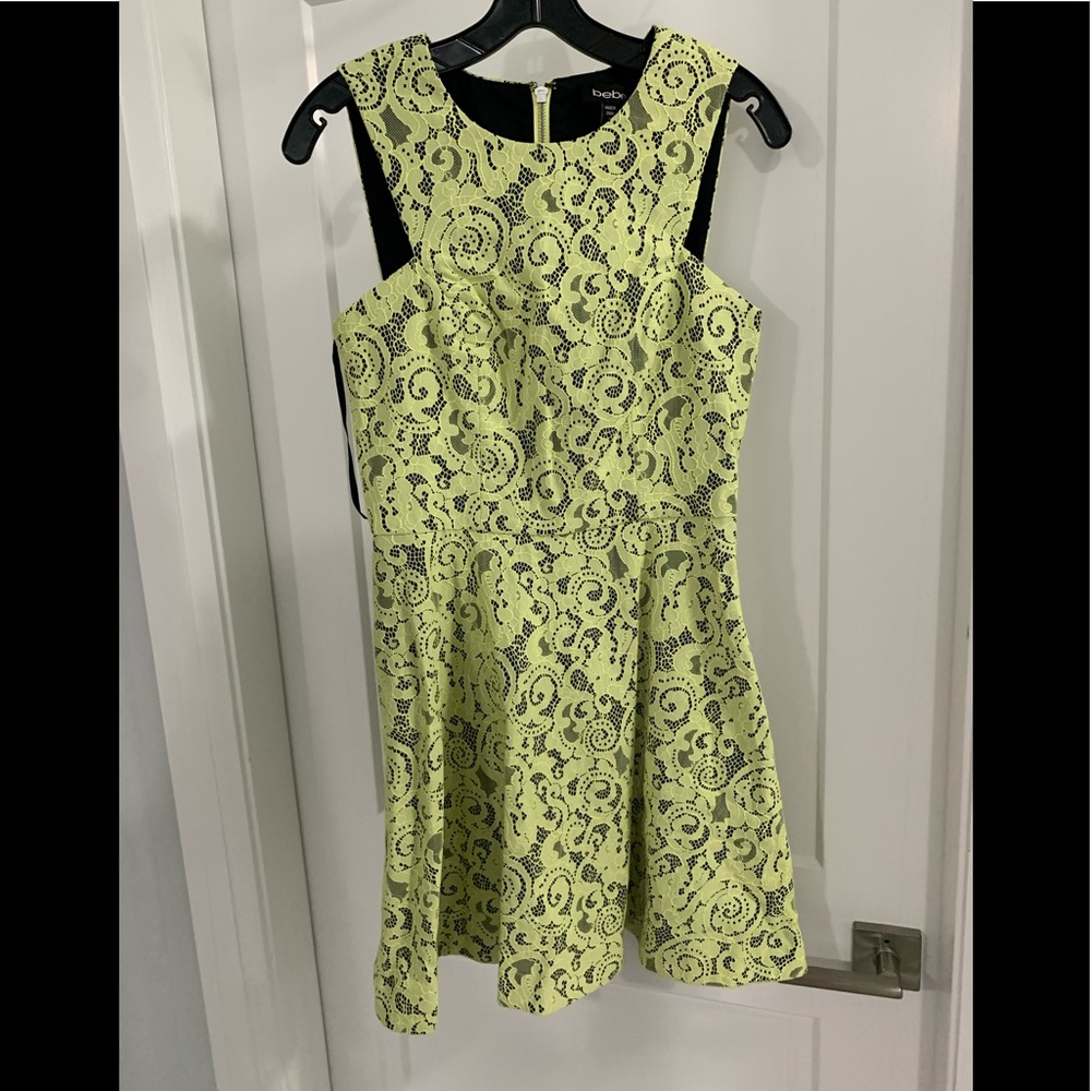 Bebe Neon Green short dress